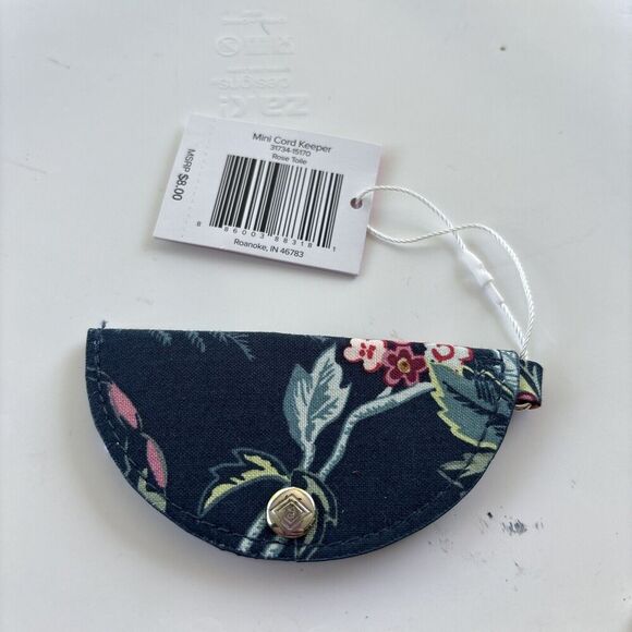 NWT Vera Bradley Mini Cord Keeper Rose Toile - Picture 1 of 2